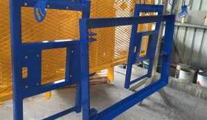 After photo of a painted metal frames